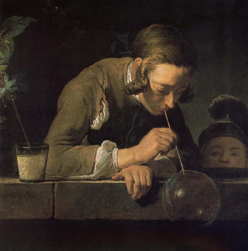 Jean Baptiste Simeon Chardin Blowing bubbles juvenile oil painting image